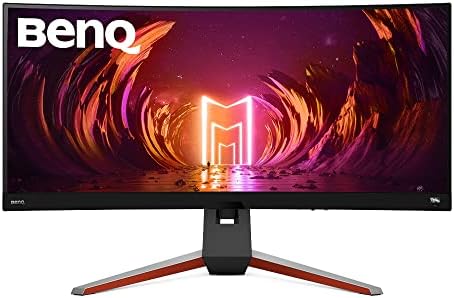 BenQ MOBIUZ EX3415R Curved Gaming Monitor 34" 2K 1440p 144Hz 1ms w/Remote | IPS | HDRi | DCI-P3 | 1900R | Color Optimizer | Freesync Premium Pro | Height, Swivel & Tilt | 2.1ch w/ 5w sub | USB Hub