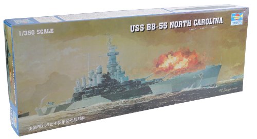 トランペッター 1/350 米海軍 戦艦 BB-55 ノースカロライナ プラモデル