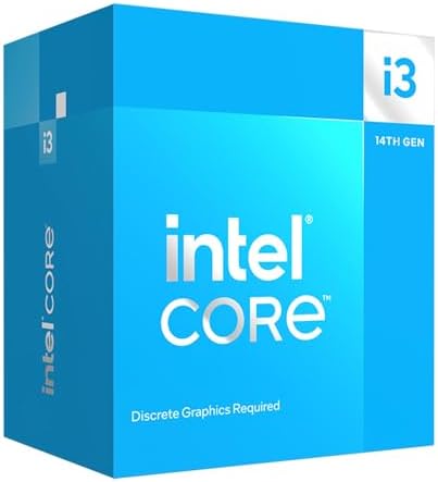 Intel Core i3-14100F Desktop Processor 4 cores (4 P-cores + 0 E-cores) up to 4.7 GHz