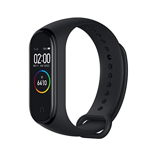 Xiaomi Mi Band 4 Pulsera de Actividad,Monitores de Actividad,Pantalla Pulsómetro Fitness Tracker, Pulsera Smartwatch con 0.95 Pantalla AMOLED a Color,con iOS y Android,Negro(Versión Global)