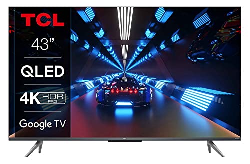 TCL QLED 43C739 - Smart TV 43" con 4K HDR Pro, Google TV con Sonido Onkyo, Motion Clarity, Google Assistant Incorporado & Compatible con Alexa