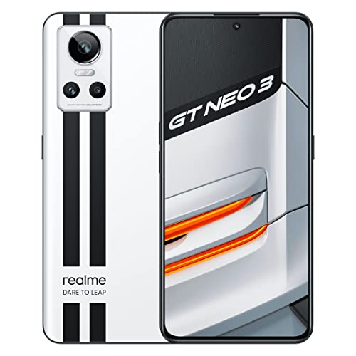 realme GT Neo 3 150 W - 12+256GB 5G Smartphone Libre, Carga SuperDart de 150W, Procesador MediaTek Dimensity 8100, Pantalla Super OLED de 120 Hz,Dual Sim,NFC,Sprint White