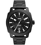 Fossil Machine Men's Watch with Stainless Steel or Leather Band, Chronograph or Analog Watch Display