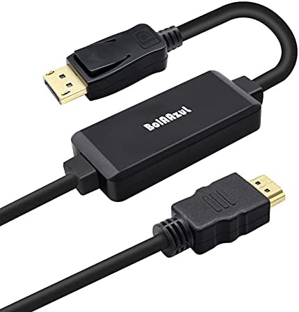 BolAAzuL Active 4K HDMI to Displayport 1.2 Converter Adapter Cable 6FT/1.8M, HDMI Source Monitor Cable Unidirectional HDMI 1.4 Male to DP 1.2 Male -AHDPC