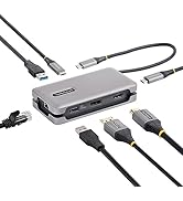 StarTech.com USB-C Multiport Adapter - 4K 60Hz HDMI/DP - 3-Port USB Hub - 100W Power Delivery Pas...