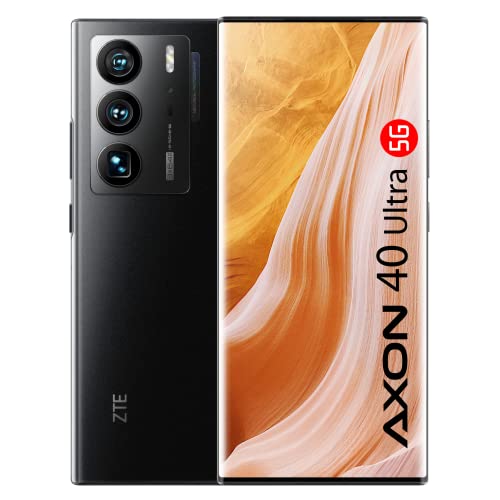 ZTE Axon 40 Ultra - Smartphone, 5G, Cámara Under-Display, 12GB RAM+256GB, Triple cámara 64MP, Snapdragon 8 Gen1, Pantalla 6.8'' AMOLED 120 Hz, Batería 5000mAh, Carga rápida 65W, NFC, Negro