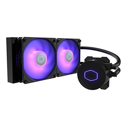 Cooler Master MasterLiquid ML240L V2 RGB Refrigeración Líquida para CPU - Efectos de Iluminación más Brillantes, Bomba de 3ª Generación, Radiador y Doble Ventilador SickleFlow 120mm de Primera Calidad