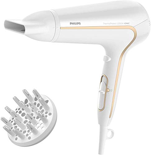 Philips DryCare Advanced HP8232/00 - Secador ThermoProtect Ionic con ionizador para suavizar el cabello, 2200 W