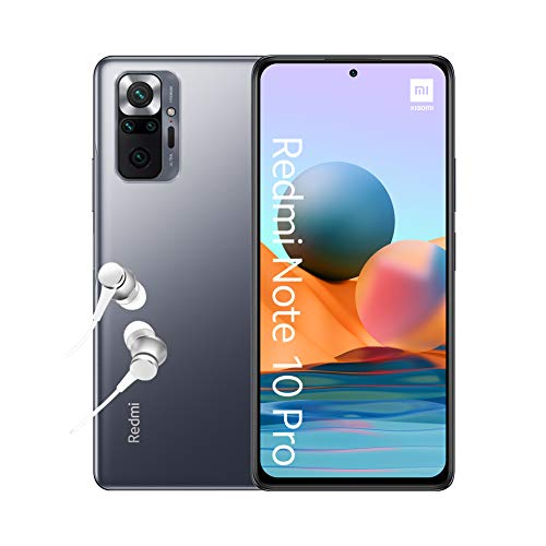 Xiaomi Redmi Note 10 Pro - Smartphone 6+64GB, 6,67" AMOLED DotDisplay de 120 Hz, Snapdragon 732G, 108 MP Cámara cuádruple, 5020 mAh, Gris Onyx (versión ES)