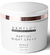 DRMTLGY Peptide Night Cream Face Moisturizer. Fragrance Free and Oil Free Hydrating Facial Moistu...