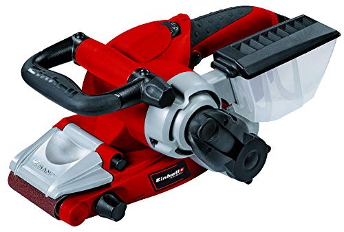 Einhell TE-BS 8540 E, lijadora de banda (850 W, electrónica de velocidad, superficie de lijado de 75x140 mm, cambio de banda de lijado sin herramientas, mango adicional, incl. 1 banda de lijado P80)