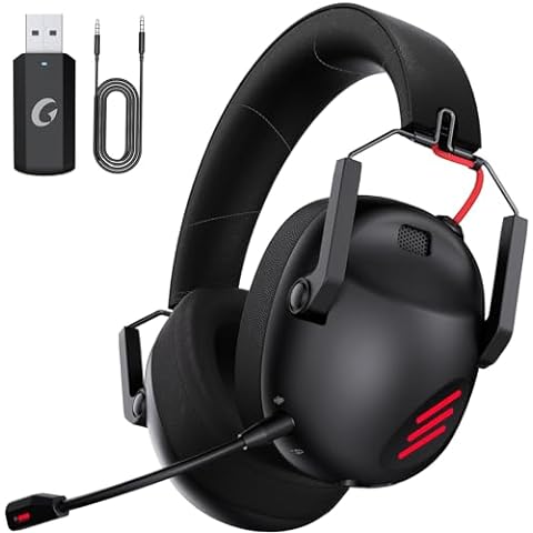 Wireless Gaming Headset for PS5, PS4, PC, Nintendo Switch, Bluetooth 5.3 Gaming Hea...