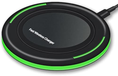 Wireless Charger 10W Qi Fast Wireless Charging Pad,7.5W Compatible with iPhone 11,11 Pro,11 Pro Max,Xs Max,XR,XS,X,8,8 Plus,10W for S10,S10+,S9,S8,Note 10,10+,9,8,AirPods(No AC Adapter)