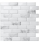 Art3d 10-Piece Peel and Stick Backsplash Tile, 12" X 12" Self-Adhesive Tile Sticker (10 Tiles)