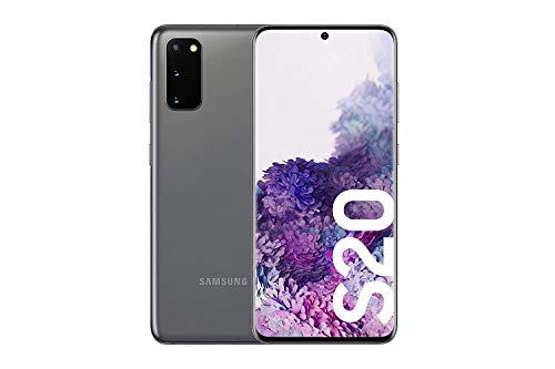 Samsung Galaxy S20 - Smartphone  6.2" Dynamic AMOLED (8GB RAM, 128GB ROM , cuádruple cámara trasera 64MP, Octa-core Exynos 990, 4000mAh batería, carga ultra rápida),  Cosmic Gray [Versión española]