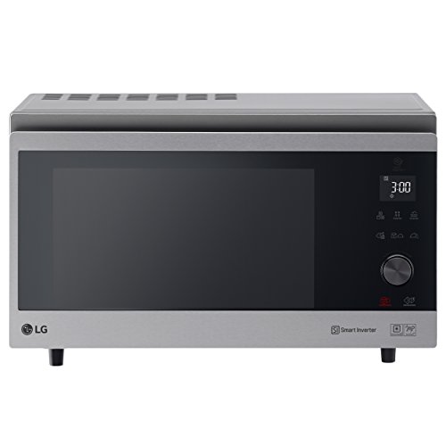 LG MJ3965ACS - Horno Microondas, 39 litros, 1100 W, Smart Inverter, display digital, Color Negro y Acero