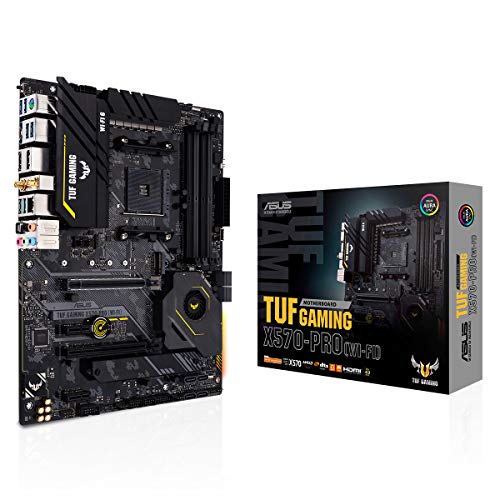 ASUS TUF GAMING X570-PRO (WI-FI) - Placa Base Gaming ATX AMD AM4 con VRM de 14 fases Dr. MOS, PCIe 4.0, dos M.2, 2.5G LAN, Wi-Fi 6, Realtek S1200A USB 3.2 Gen 2 de tipo C e iluminación Aura Sync RGB