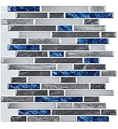 Art3d Peel & Stick Brick Kitchen Backsplash Self-Adhesive Wall Tile Stone Design, 10 Sheets