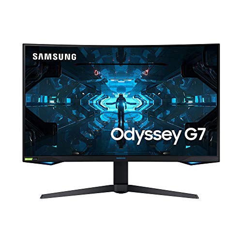 Samsung Odyssey LC32G73TQSRXEN - Monitor curvo gaming de 32" WQHD (2560x1440, 1 ms, 240 Hz, G-Sync, FreeSync Premium Pro, QLED, HDR600, 16:9, 350 cd/m², 1000R, DisplayPort, HDMI, USB 3.0) Negro