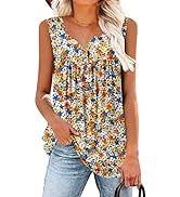 Womens Tank Tops Sleeveless T Shirts Floral Summer Tops