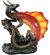 Design Toscano KY7978 Viper The Serpent Dragon Lamp Sculpture, 13" Wx8 Dx12 H, Full Color