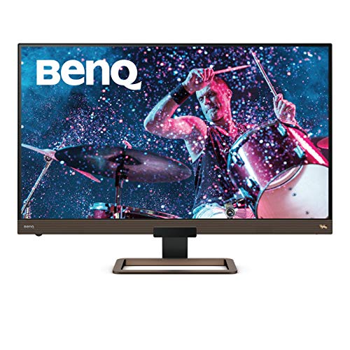 BenQ EW3280U - Monitor de 32" 4K UHD (3840x2160, 5 ms, 60 Hz, HDMI, USB-C, DCI-P3, HDR 400, Altavoces, Mando a Distancia, FreeSync) - Marron / Negro metálico