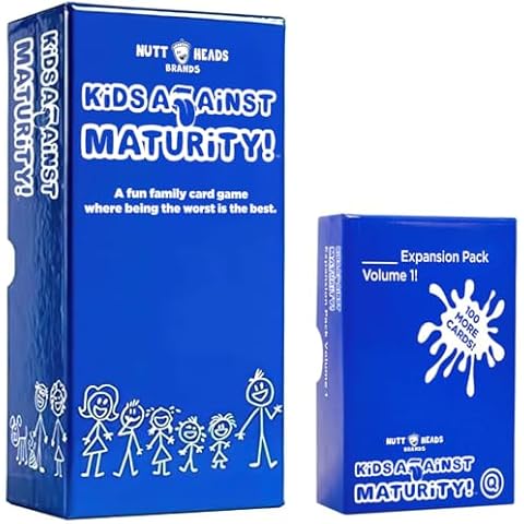 Kids Against Maturity: Card Game for Kids and Family, Super Fun Hilarious for Family Party Game Night, Combo Pack with Expansion #1