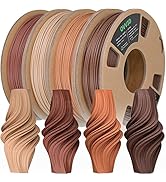 OVV3D Wood 3D Printer Filament Bundle, Wood PLA Filament 1.75mm Bundle, Wood Filament More Than 3...