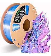 OVV3D PLA Filament 1.75mm, Silk PLA Dual Color Filament, Sky Blue and Rose Red Coextrusion Filame...