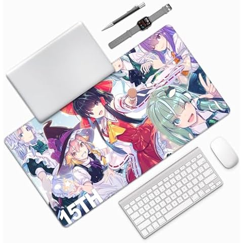 Bdyjy Mouse pad 大型 マウスパッド ゲーミング ジャンボ 巨大 キャラクター アニメ 滑り止め 防水 サイズ:40x75cmx0.3cm (東方プロジェク)