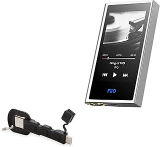 FiiO M9 ケーブル BoxWave [USB Type-C キーチェーン充電器] キーリング 3.1 Type C USBケーブル FiiO M9 - ジェットブラック