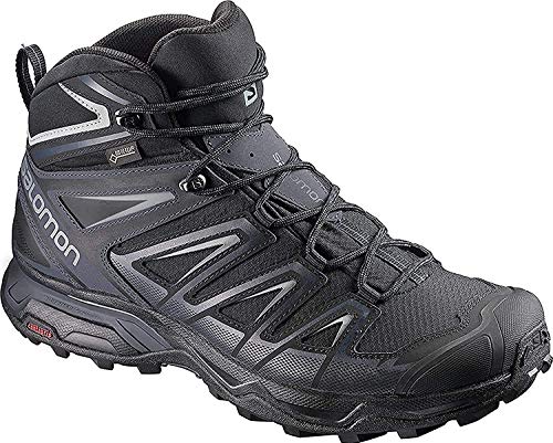 Salomon X Ultra 3 Mid GTX, Zapatos de High Rise Senderismo para Hombre, Negro (Black/India Ink/Monument 000), 45 1/3 EU