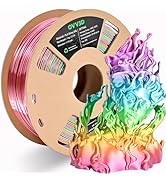 OVV3D Rainbow PLA Filament 1.75mm, Rainbow PLA Silk PLA 3D Printer Filament Multicolor Silk Color...