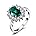D-Sterling Silver-Created Emerald