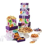 Broadway Basketeers Chocolate Gift Basket Tower, Snack Gifts for Adults, Kids, Families, College,...