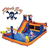 Blast Zone Pirate Bay - Inflatable Water Park with Blower - Large - Slide - Climbing Wall - Bounc...
