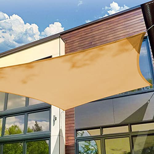 HAIKUS Toldo Vela Cuadrado 3x3 m, Vela de Sombra PES, Impermeable, Resistente y 95% Protección Rayos UV para Exterior, Jardín, Terrazas (Arena)