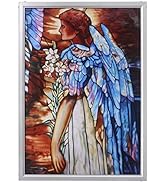 Design Toscano GM1011 Stained Glass Panel - The Angel of Light Stained Glass Window Hangings - Ar...