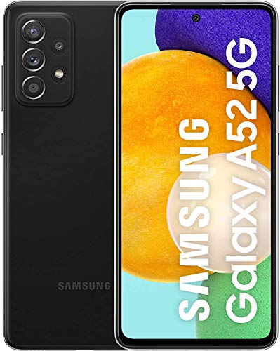 Samsung Smartphone Galaxy A52 5G con Pantalla Infinity-O FHD+ de 6,5 Pulgadas, 6 GB de RAM y 128 GB de Memoria Interna Ampliable, Batería de 4500 mAh y Carga Superrápida Negro (Version ES)