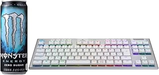 【Amazon.co.jp 限定】 Logicool G ロジクール G ゲーミングキーボード 有線 G913-TKL-TCWH + アサヒ飲料 モンスターエナジー ゼロシュガー 355ml×24本 [エナジードリンク]