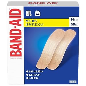 BAND-AID(バンドエイド) 救急絆創膏 肌色タイプ Mサイズ 50枚
