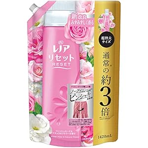 [大容量] レノア リセット 柔軟剤 フレッシュローズ&ナチュラルフラワー 詰め替え 1,420mL