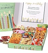 Broadway Basketeers Birthday Gift Basket With Chocolate, Snacks, Candy, & Cookies, Gourmet Food G...