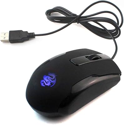 WishLotus Left Handed Mouse Logo Laser Engraving and Matte Process 800 DPI Resolution 3D Button Plug and Play Mini USB Wired Mouse Suitable for Laptop