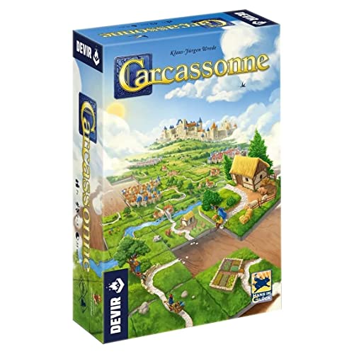 Devir - Carcassonne, Juego de Mesa, Juego de Mesa Familiar, Juego de Mesa para jugar con Amigos (BGCARCAS2)