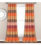 Lush Decor Royal Empire Window Curtain Panel Pair, 84" L x 52" W, Tangerine