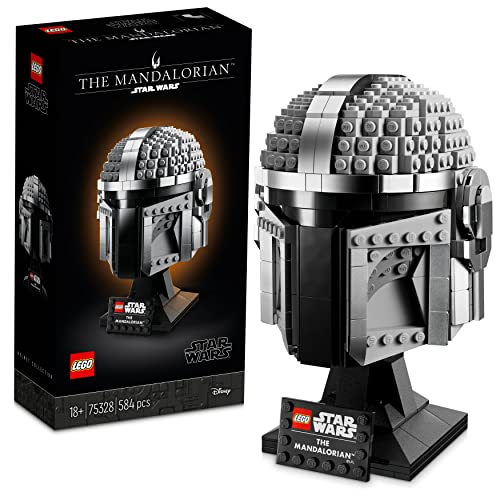 LEGO 75328 Star Wars Casco del Mandaloriano, Set de Maqueta para Construir, Pieza Coleccionable, Idea de Regalo para Adultos