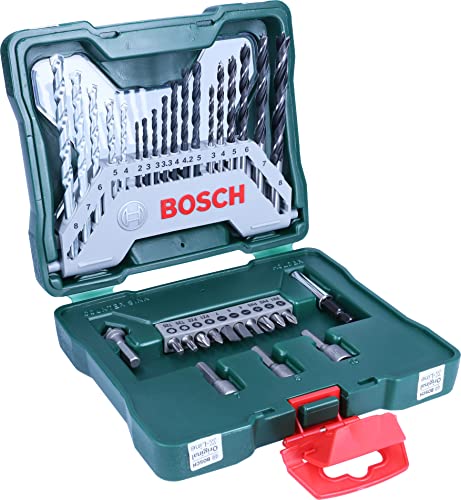 Bosch 33 uds. Set de puntas de atornillar y brocas X-Line (para madera, mampostería y metal, accesorios para taladro y destornillador)