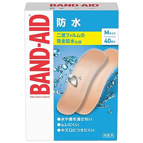 BAND-AID(バンドエイド) 救急絆創膏 防水 Mサイズ 40枚