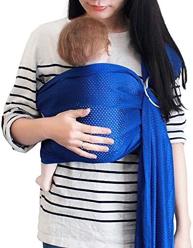 Vlokup Baby Water Ring Sling Carrier | Lightweight Breathable Mesh Baby Wrap for Infant, Newborn, Kids and Toddlers | Perfect for Summer, Swimming, Pool, Beach | Great for Dad too Royal Blue